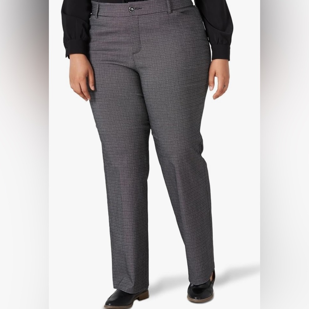 Lee Women’s Plaid Plus Size Ultra Lux Comfort w Flex Motion Trouser Pant Sz. 26